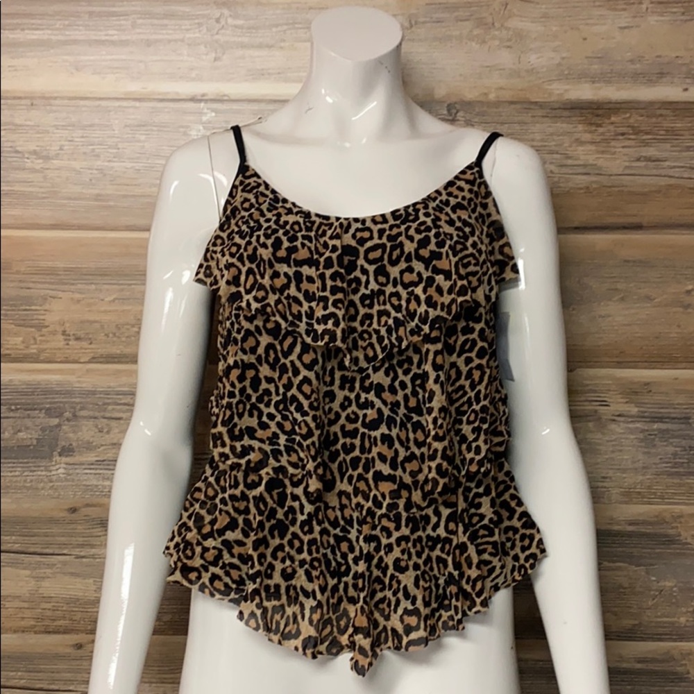 Tropical Espace Mesh Tiered Tankini NWT